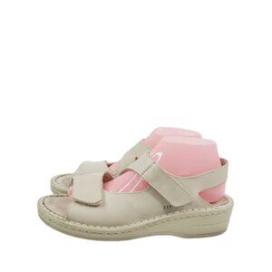 Mobils Women's Tan Open Toe Leather Dual Strap Classic Slingback Sandal Size 8